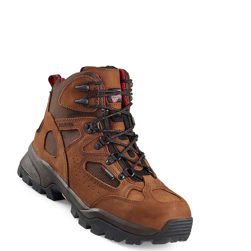 Red Wing TruHiker 6-inch CSA Safety Toe Men\'s Hiking Boots Brown | ZA 266UZG